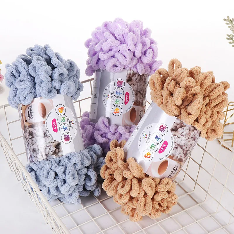 Finger Ice Bar Line DIY Circle Line Hand Knitted Coarse Wool Blanket Cushion Pillow Scarf Fleece Ball