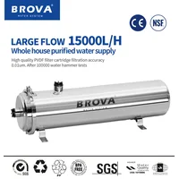 BROVA – purificateur d'eau à très débit élevé 15000L, système PVDF UF 0.01μm, filtre Lifespanable SUS304, pour la maison/le commerce 1