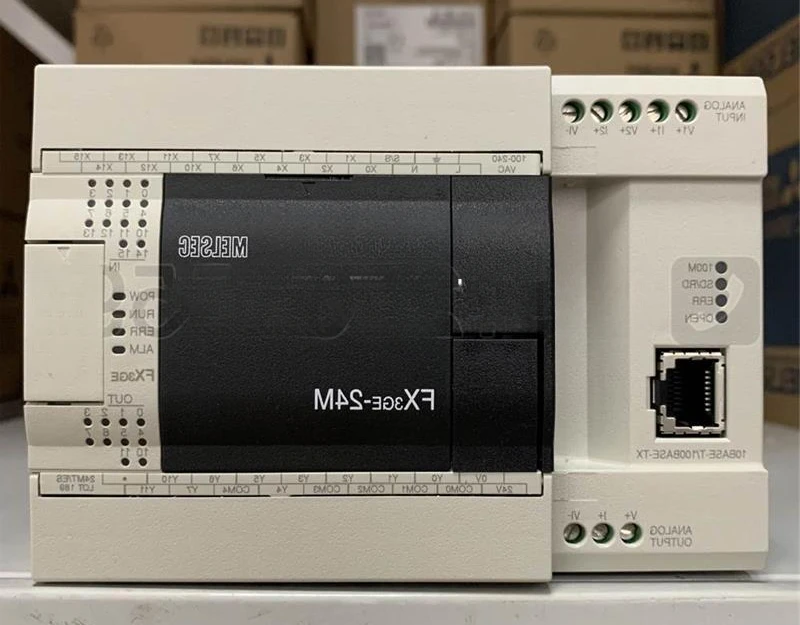 PLC FX3GE-24MR/24MT/40MR/40MT/ES Built-in Ethernet, Analog 2 in 1 Out