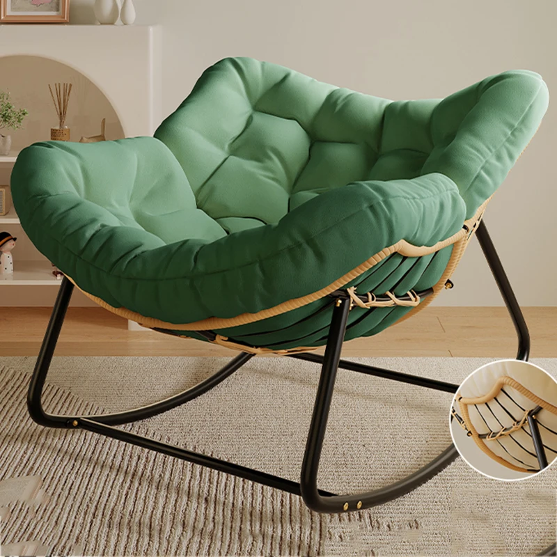 Relax Cheap Adults Chair Support Armrest Nordic Rocking Living Room Chairs Puffs Floor Balcony Sedie Da Soggiorno Furniture