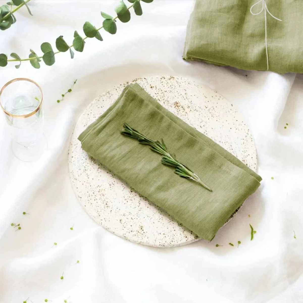 Table Cloth Napkins Durable Polyester Thicken Placemat Reusable for Kitchen Dining  Wedding Decoration 16inch*16inch