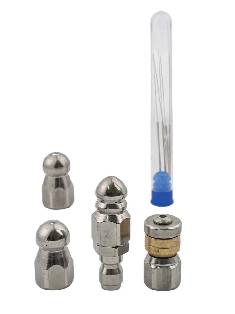 

Насадка для мойки высокого давления для канализационной струи, игла для дноуглубительных работ, золото, высокое качество, канализационная промывка, серебро, 1/4 дюйма, Npt