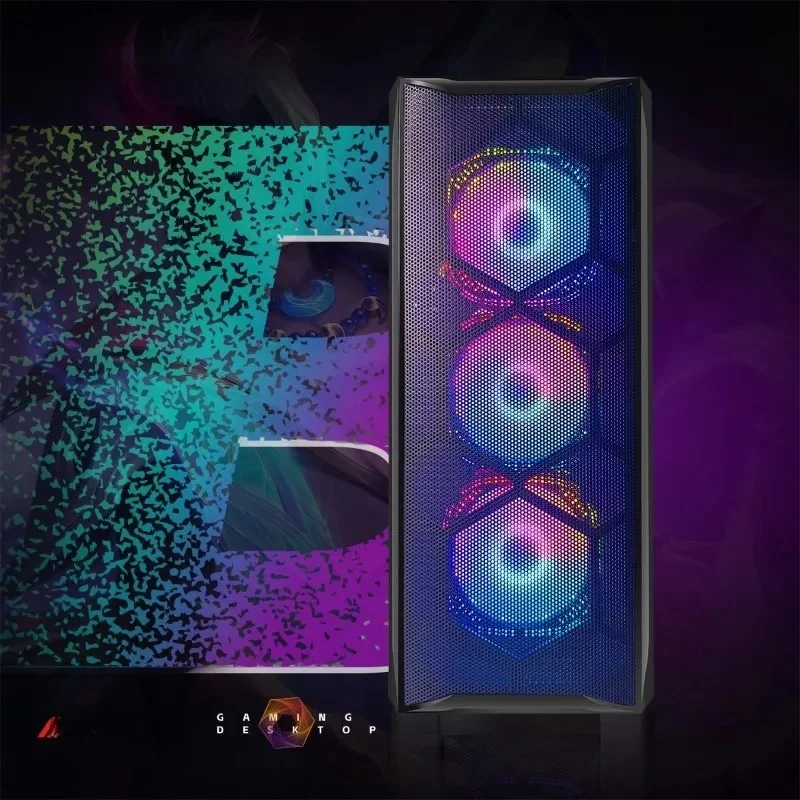 Computer desktop per PC da gioco, Core I7 fino a 3,9 GHz, Radeon RX 580 8G, 16G RAM, SSD 512G, WiFi, Bluetooth 5.0, RGB.