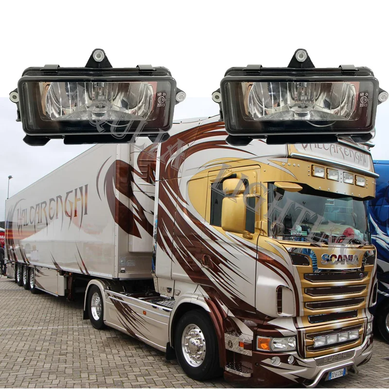 

1 шт., точечные фары 24 В для Scania P450 R730, противотуманные фары для грузовиков, солнцезащитный козырек, 2081558 2081559