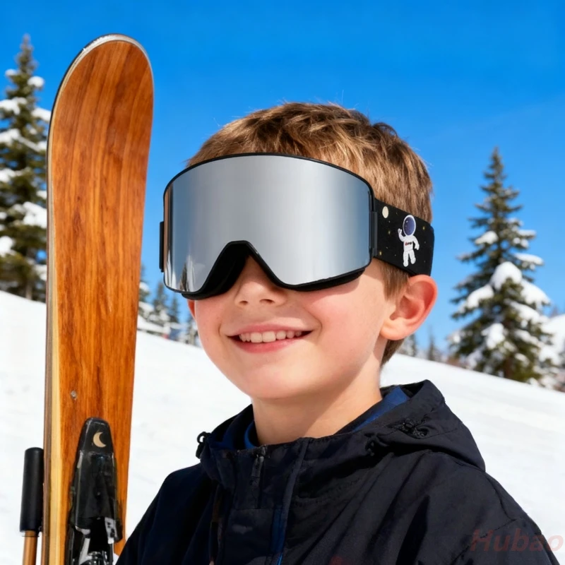 

Kids Ski Goggles Anti-Fog Windproof , Revo Vacuum Coated Lens, Uv400 Full Shield, Tpu Frame Boys Girls Ski Goggles Winter Sport