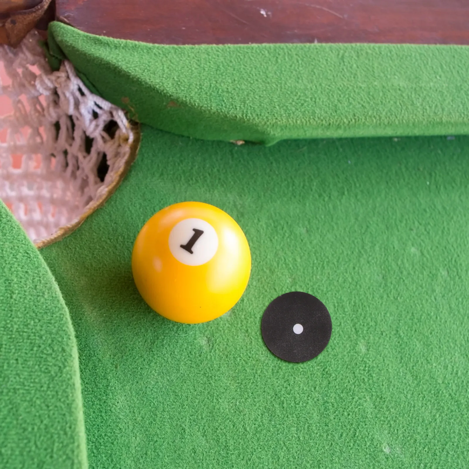 

2pcs Billiards Black Spots Dots Pool Table Marker Kit Sticker Accessories Woven Cloth Durable Compact Size Snooker Playing