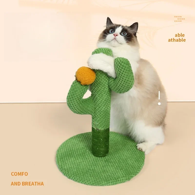 Cactus Cat Scratching Board Cat Scraper Cactus for Young and Adult Cats Cat Climbing Frame Toy Interactive Kitten Scratcher