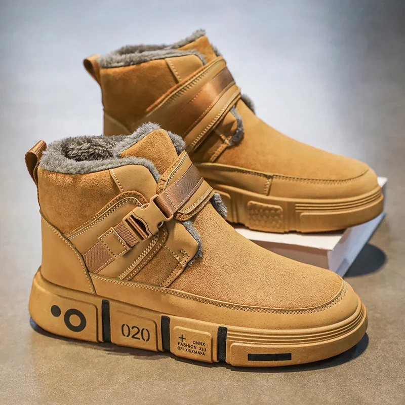 

Winter Warm Snow Boots for Men Plush High Top Cotton Shoes Outdoor Anti-skid Comfortable Casual Shoes for Mens Botas Para Hombre
