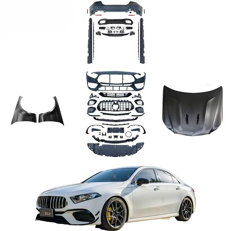 

Car Bumper for A Class W177 Modified A45s Standard Edition Rear Lip Exhaust Pipe