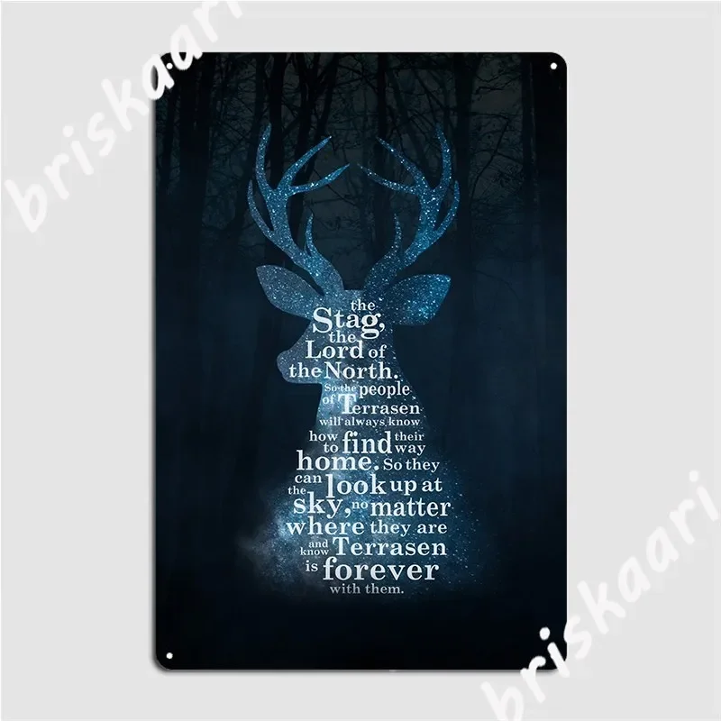 Throne Of Glass The Stag The Lord Of The North Metal Signs Club Bar Character Party Wall Mural Living Room Tin Sign Poster