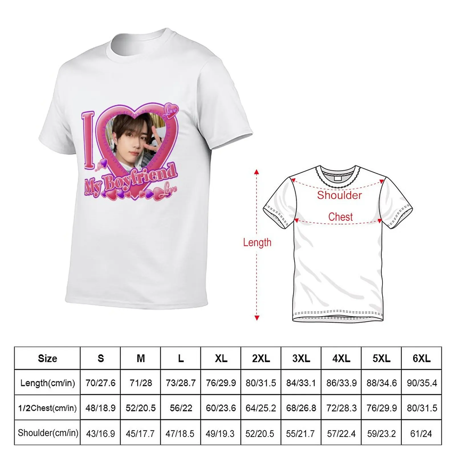 New Beomgyu (TXT) I love my boyfriend t-shirt kawaii clothes top graphics t shirt abbigliamento uomo