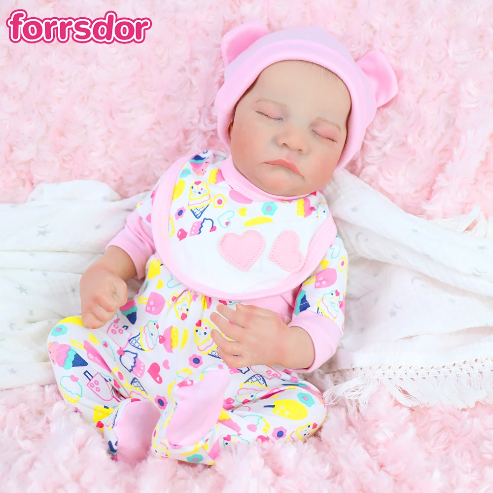 

18inch Realistic Reborn Sleeping Baby Dolls Girl Levi Full Body Silicone Vinyl Already Painted Finished Doll Christmas Toy Gift