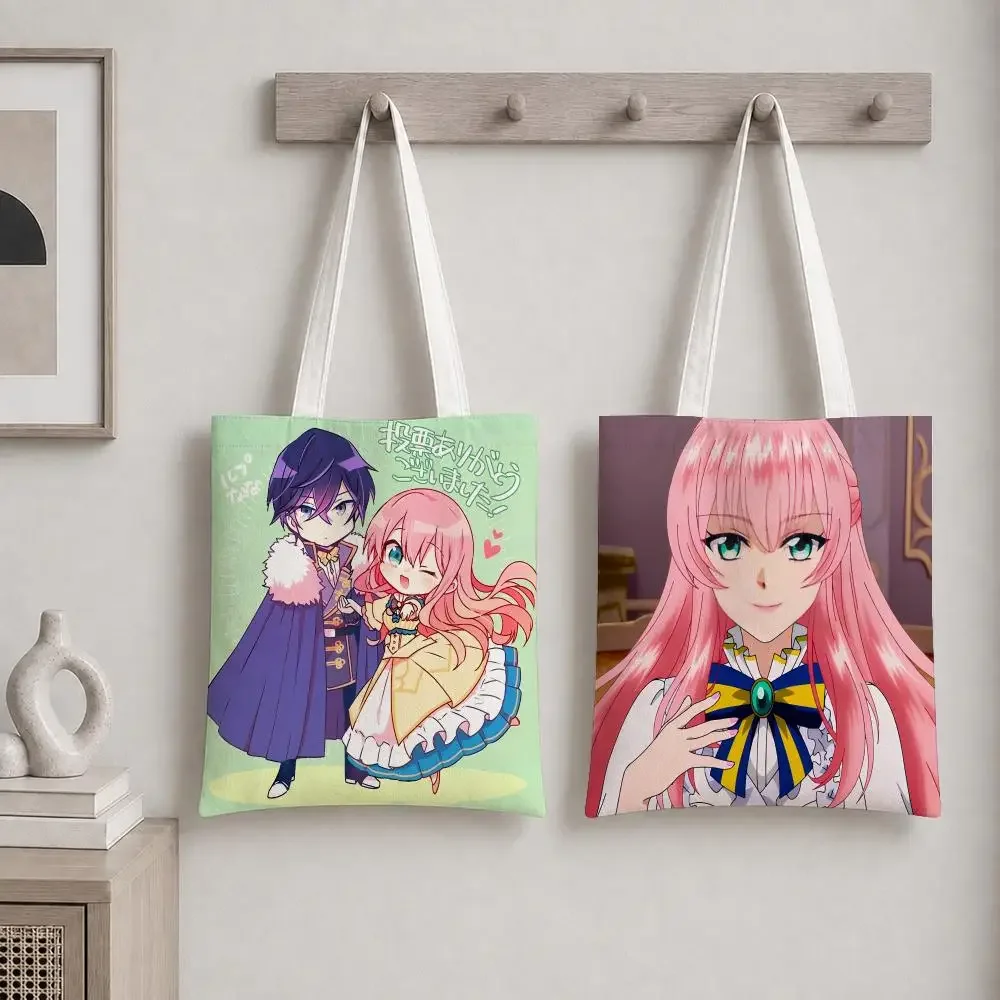 Anime 7th T-Time Loop Storage Bags Canvas Tote Bag Double-Sided Print Fashion Shoulder Shopping Bag Gift Handbags