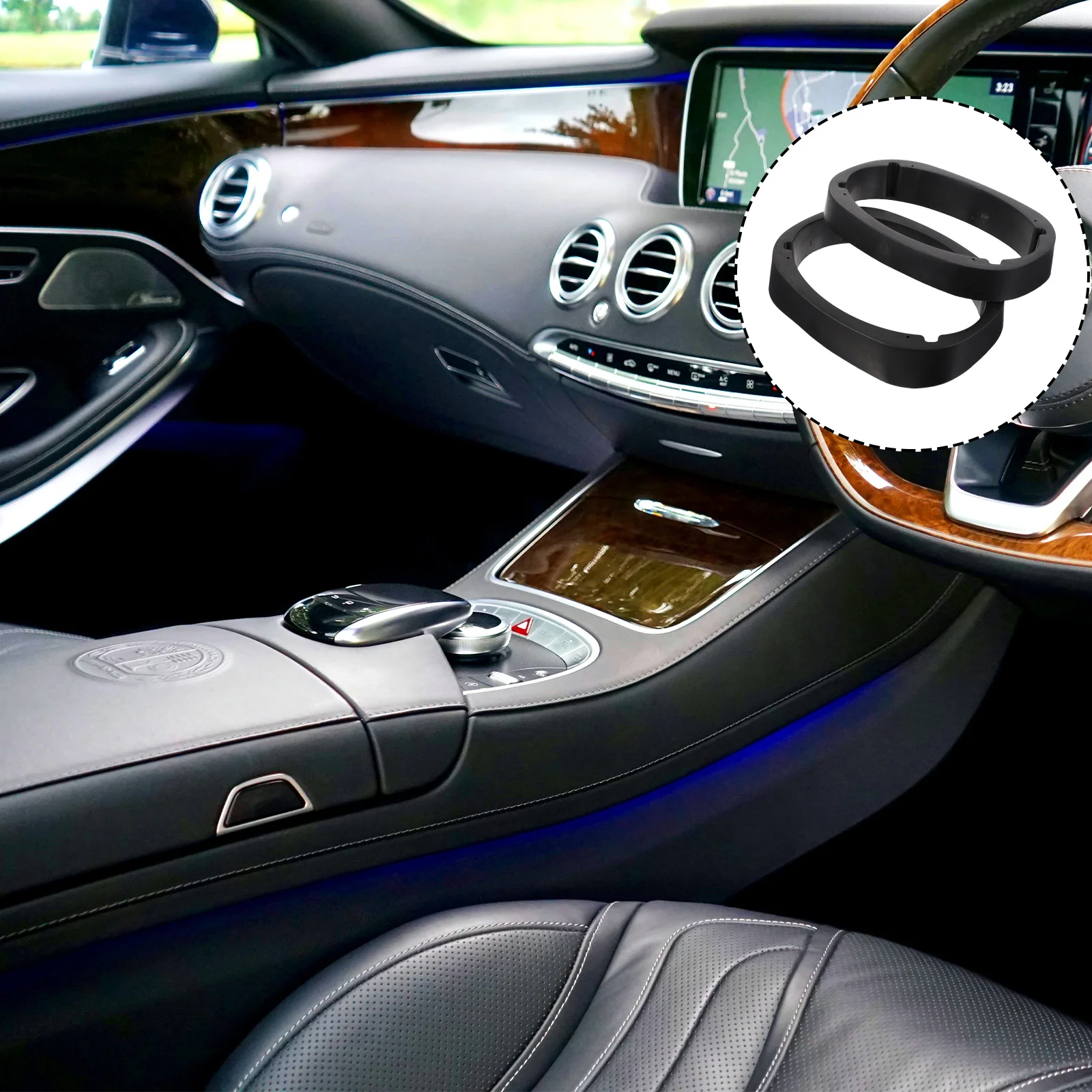 

2Pcs Speaker Washers Durable Plastic Audio Gaskets Car Scratch Protection Replacement Rings for Car Audio Sound Improvement