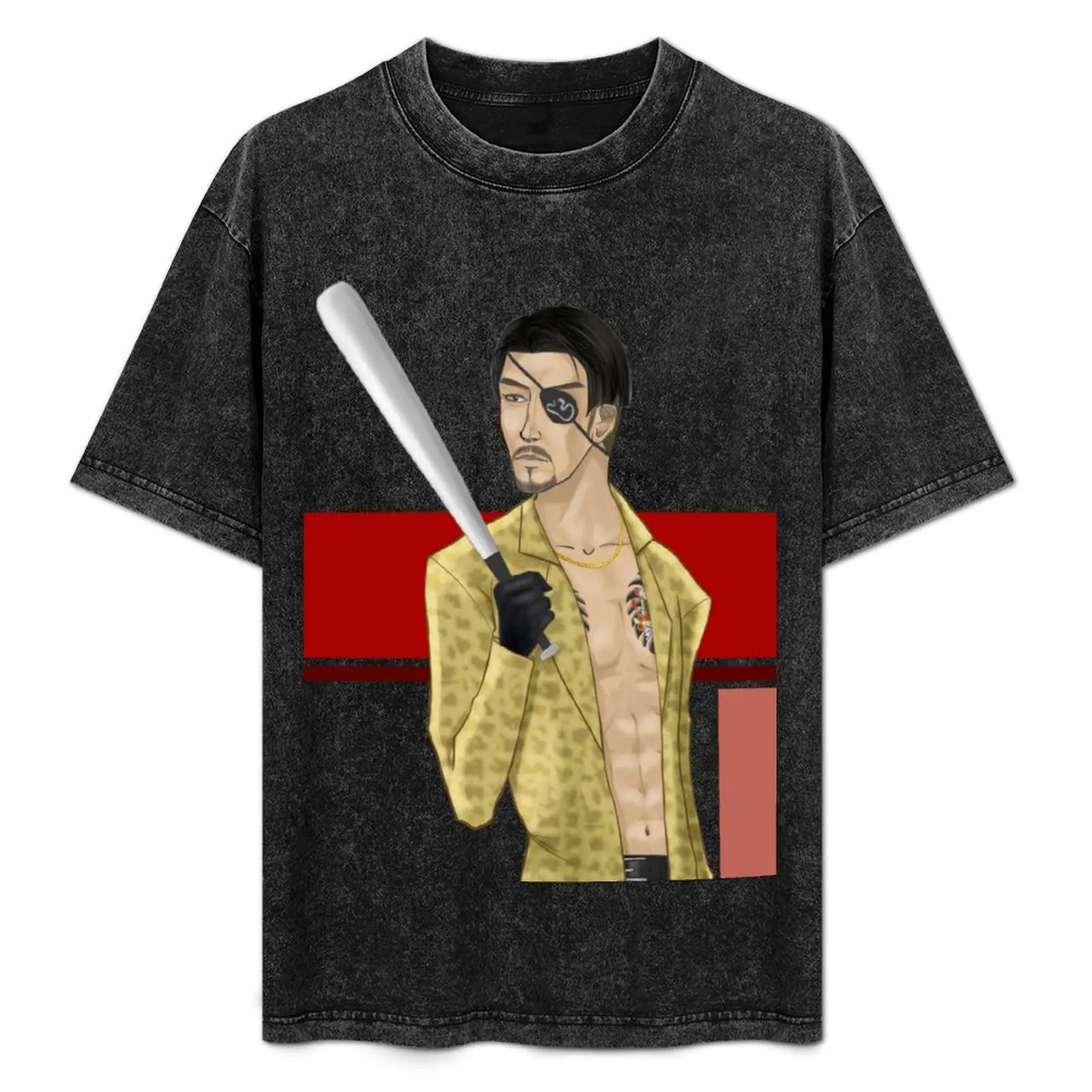 

Majima Goro T-Shirt plus size tops blacks T-shirts oversize Men's t-shirts