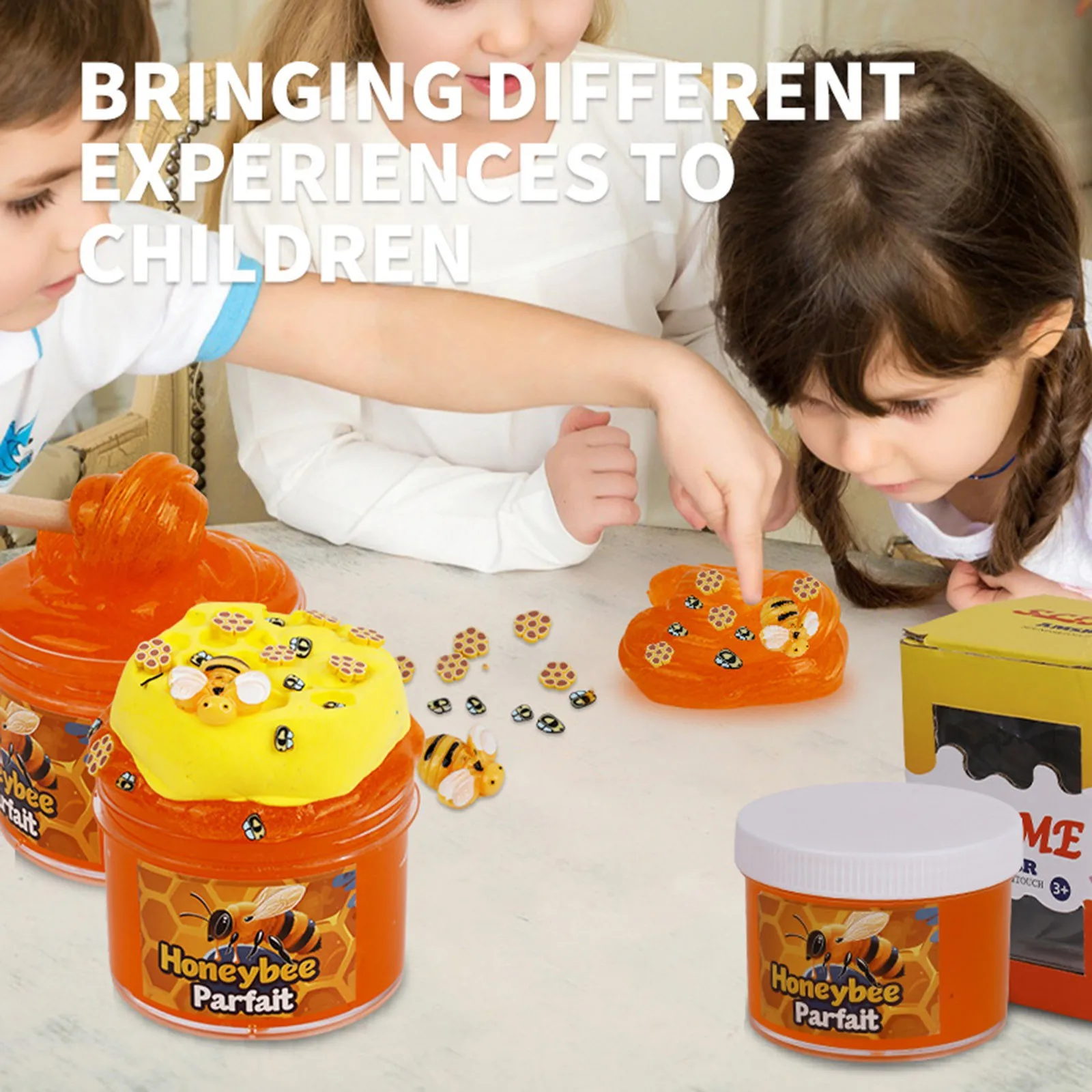 Honeybee Mixing Toy Set Slime Scented Stress Kids Toys Bull Head Glue Slime Set for Kids Birthday Party Gift Kids Games