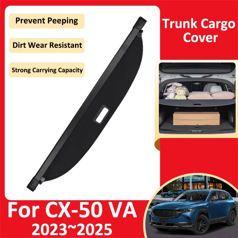 Car Trunk Curtain For Mazda CX-50 CX50 VA 2023~2025 Luggage Storage Adjustable Partition Protective Privacy Cover Accessories