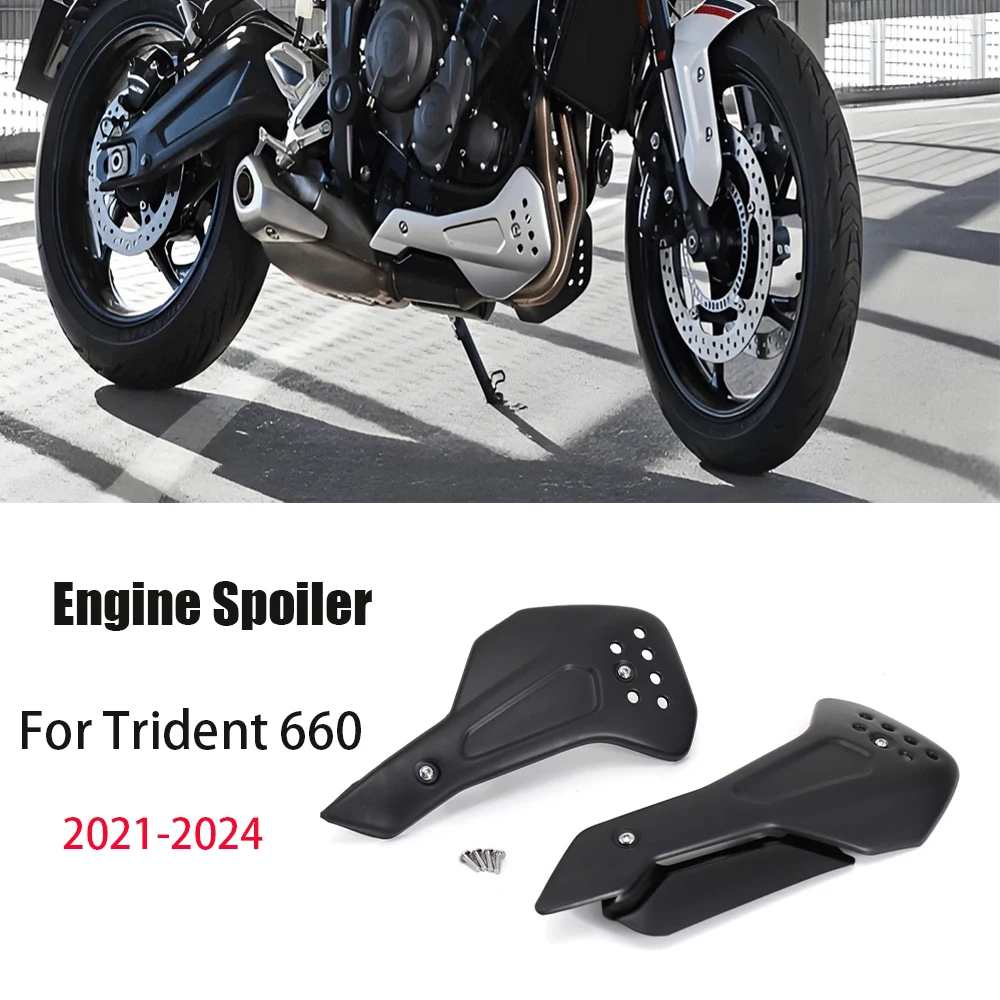 

Для Triumph Trident 660 2021 ~ 2024 аксессуары для мотоциклов, комплект защитных пластинок для живота двигателя, обтекатель двигателя