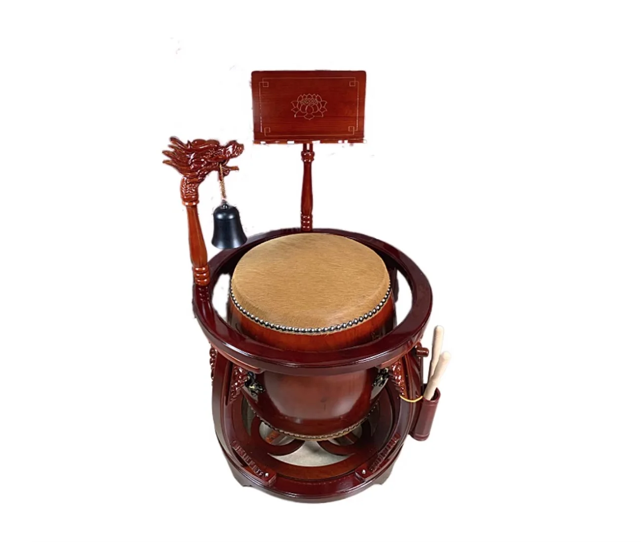 الطبل التايواني 39 سنتيمتر طبلة الفراء معبد التحف معبد طبل أداة قرع