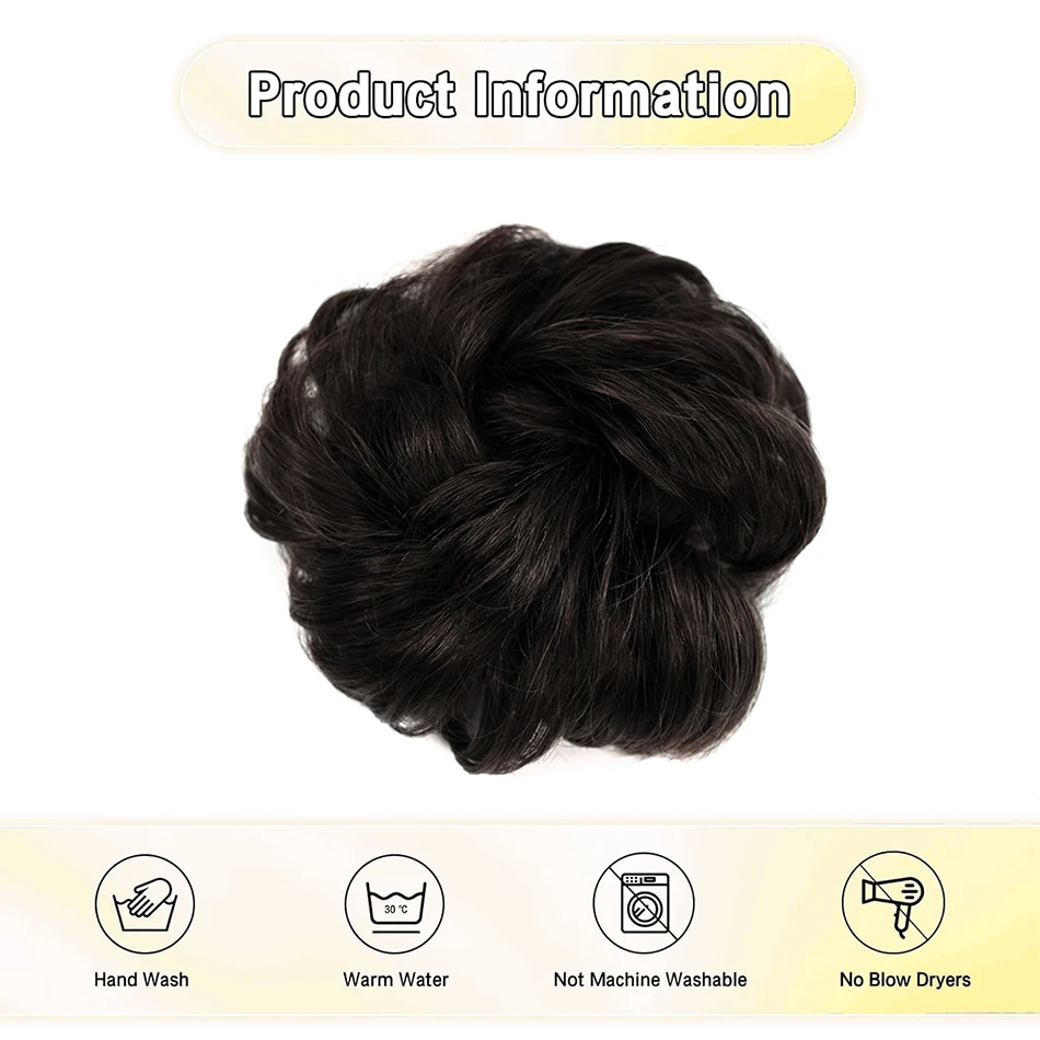 Yelo Various Colors Hair Bun Extensions Messy Curly Elastic Hair Scrunchies Hairpieces Chignon Donut Updo Hair Pieces For Women