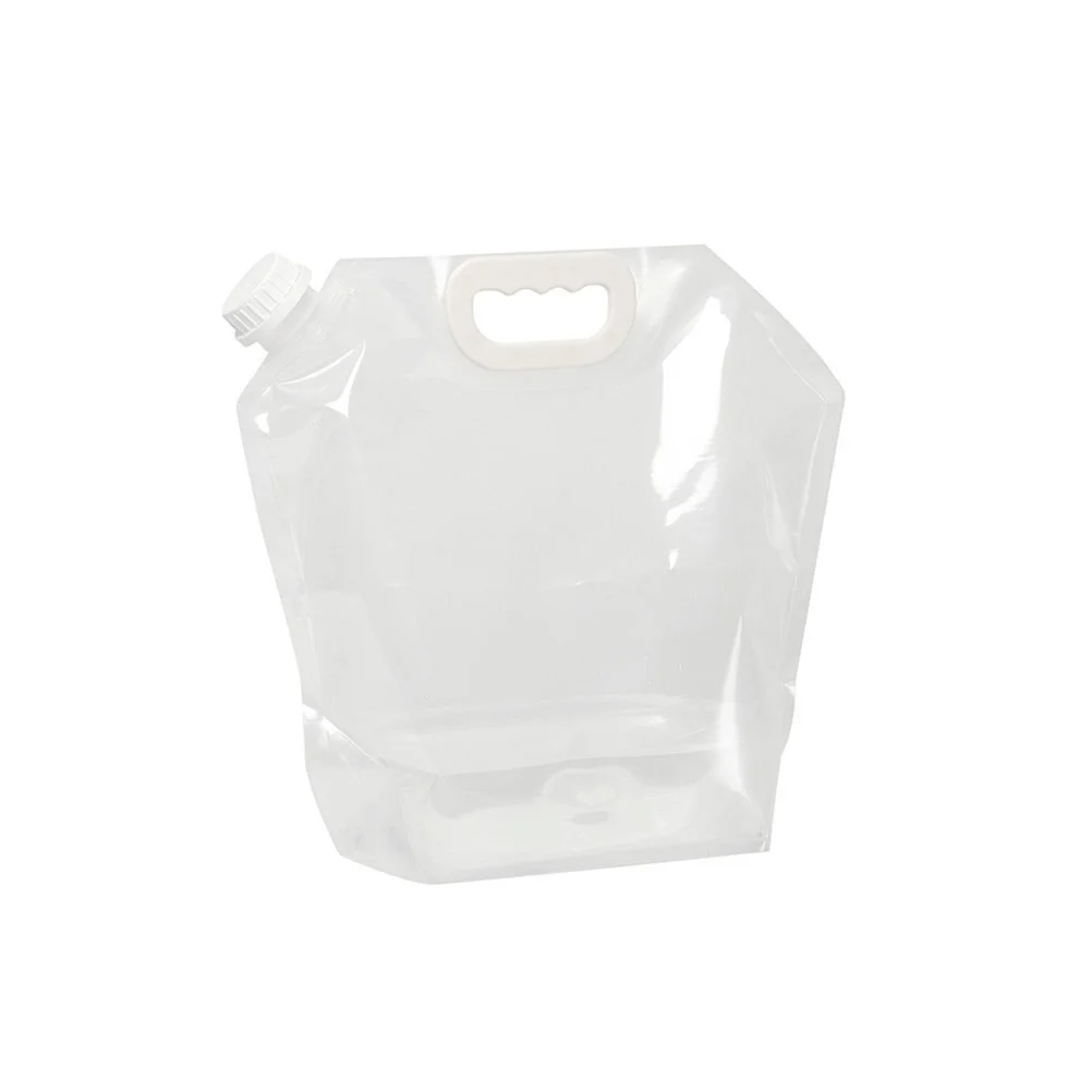 

5 Pcs Collapsible Water Bottles Portable Bag High Capacity White Carrier Travel