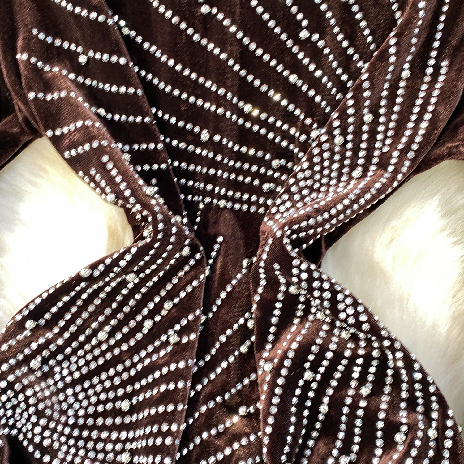 Französisch Chic Vintage Elegante velours meerjungfrau kleid Mode Herbst Vestidos Frauen zeremonie kleider