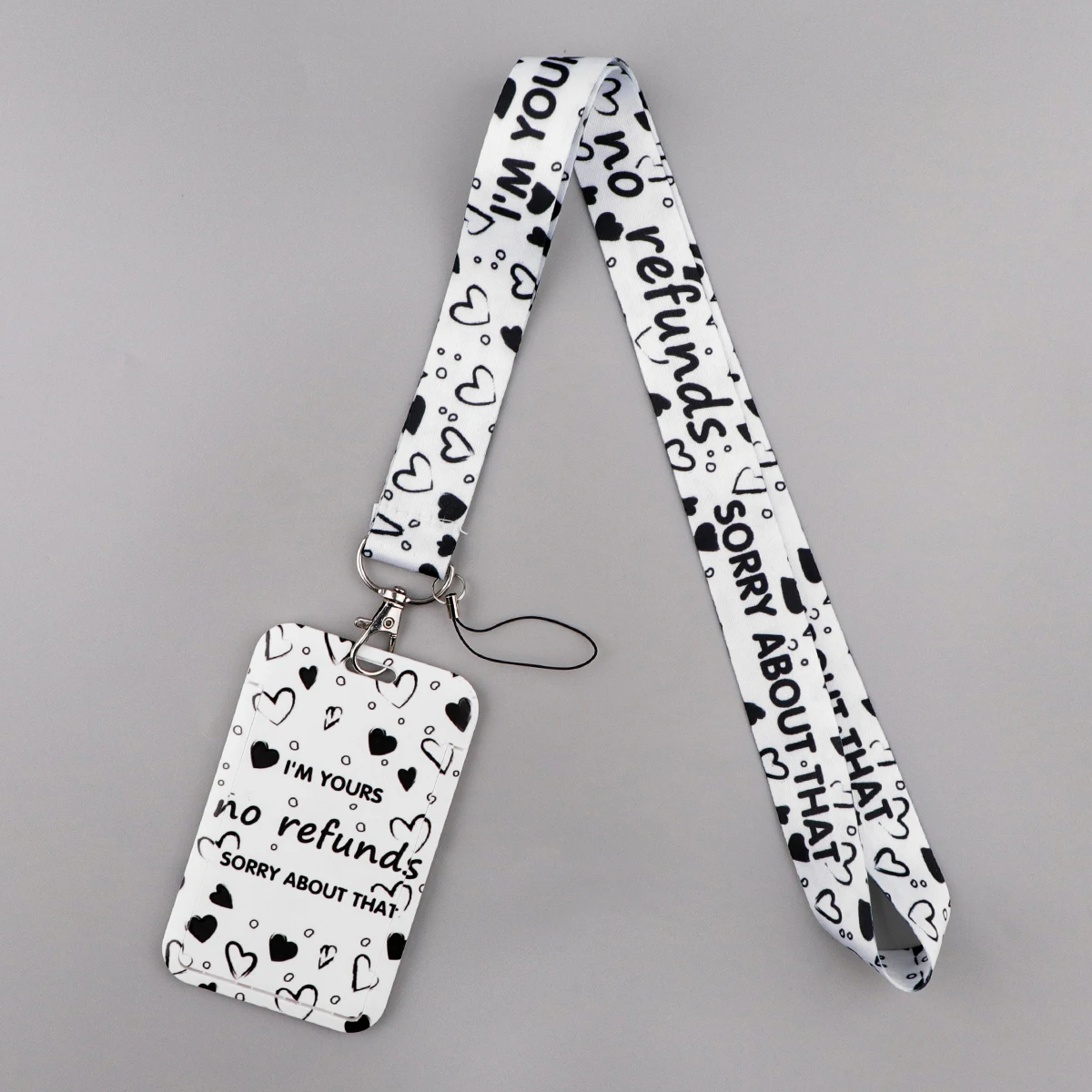 Cute Dogs Cats Quotes Lanyard Neck Strap for Keychain ID Card Cover Badge Holder Mobile Phone Hang Rope Keyring Accessories Gift