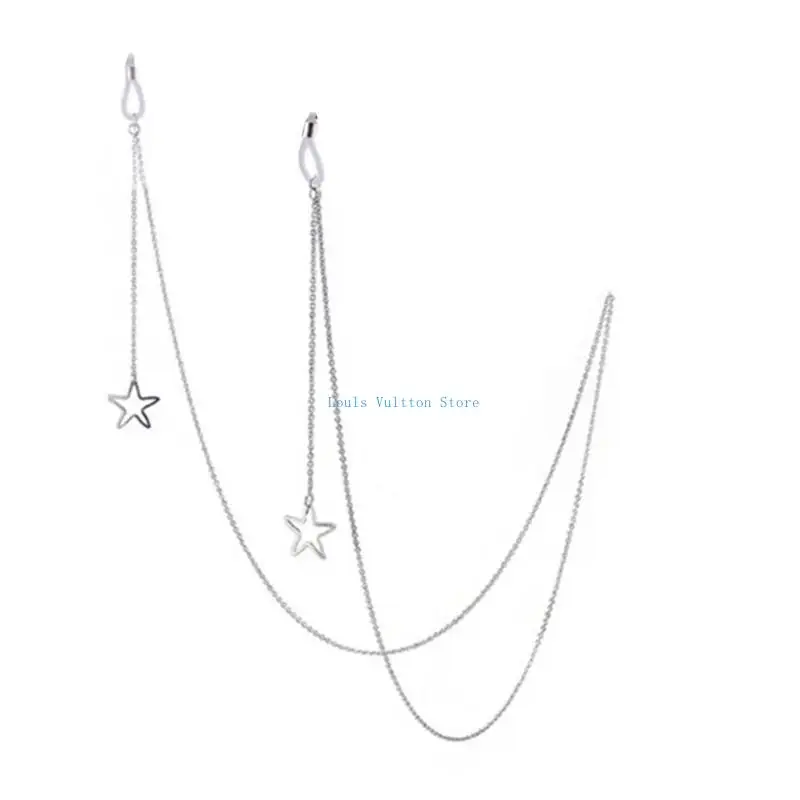 L5YB الحديثة شكل نجمة سلسلة النظارة Commuterd سلسلة النظارات سلسلة نظارات الحفلات للطلاب وعشاق الموضة #4