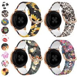 22mm 20MM Watch Strap for Samsung Galaxy Watch 6 5 pro/4/Classic Silicone Sport Bracelet for amazfit GTR-GTS 4-3-2e Printed Band