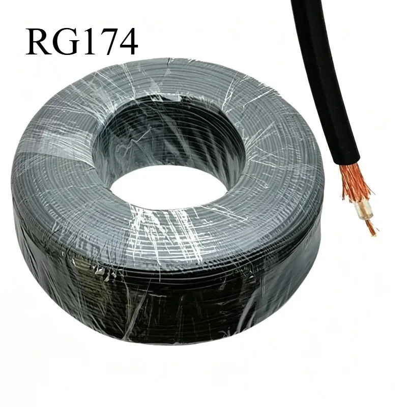 RG174 Coaxial Cable 50 Ohm RF Coax Wire Bulk Per Meter for Antenna GPS 5-50m Available