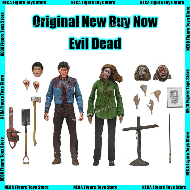 Hot New Neca 41979 Ash Cheryl Evil Dead 2-Pack Anime Action Figure Collection Doll Model Toy Kid Christmas Birthday Gifts