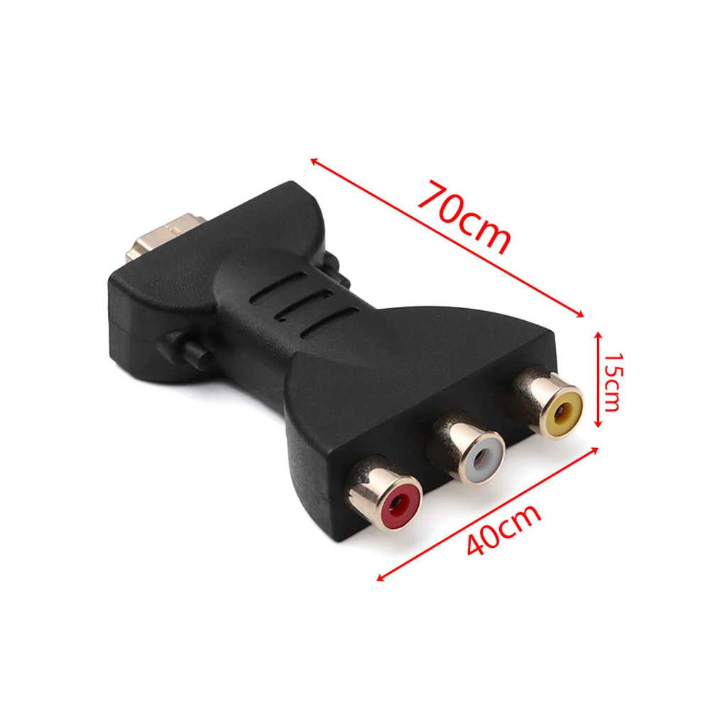 HDMI-compatible Male to 3 RCA Female Composite AV Audio Video Adapter Support 720p 1080p Digital Signals Converter for TV