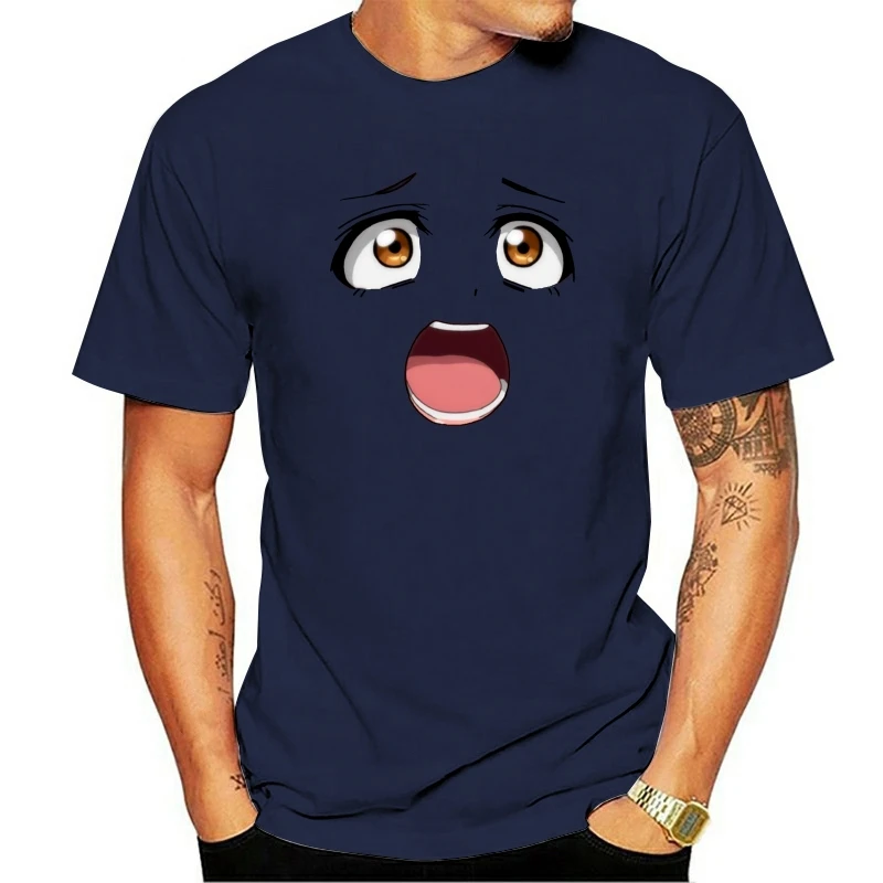 

Love Smile Ahegao Adorable Phiz Face T Shirts Japan Anime Harajuku Popular Tshirts 100% Cotton Green Funny T-Shirts Best Gift