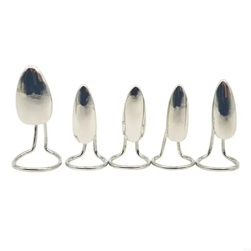 Edgy Stackable Metal Finger Rings Set of 5 Unique Claw Design Jewelry Pieces