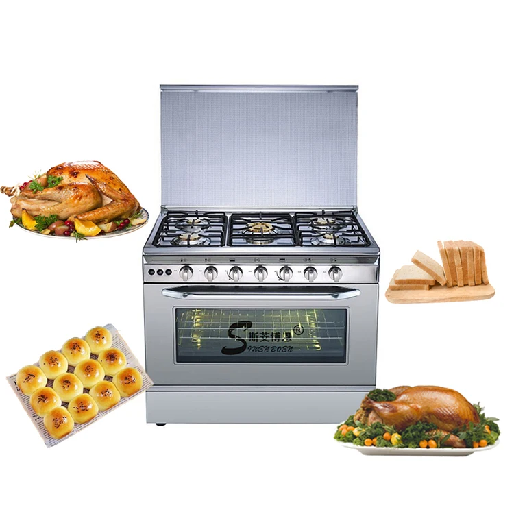 36 inch household free standing 5 burners gas cooker with oven kitchen gas stove with oven 5 burners gas range with oven grill