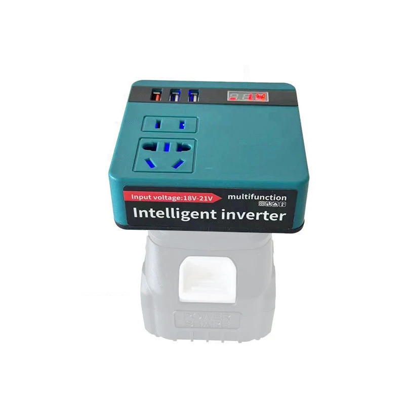 Multi Function Lithium Battery Inverter DC 18-21V To AC 220V Outdoor Work Inverter With USB Intelligent Fast Charging