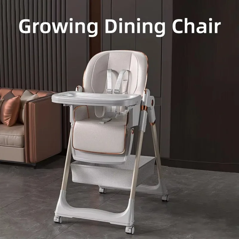 Multi-Functional Baby Growing Dining Chair Children's Dining Chair with Storage Basket &Table Booster