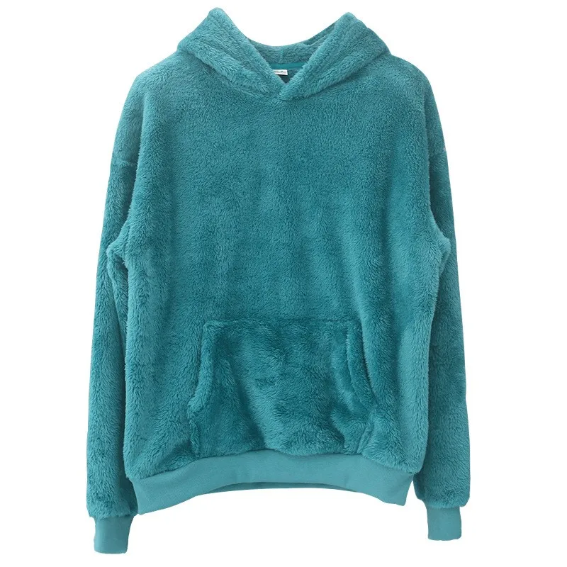 Herren-Pullover mit Kapuze, Lammhaar, Samt-Jaset-Mantel, moderner SLE-Wärme, bequemer Polyester-Stoff, Frühling, Herbst, Winter