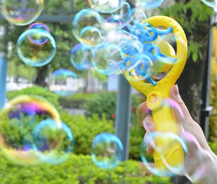 Children's bubble blowing water stick toys, electric music, safety, non-toxic bubble machine, bubble gun