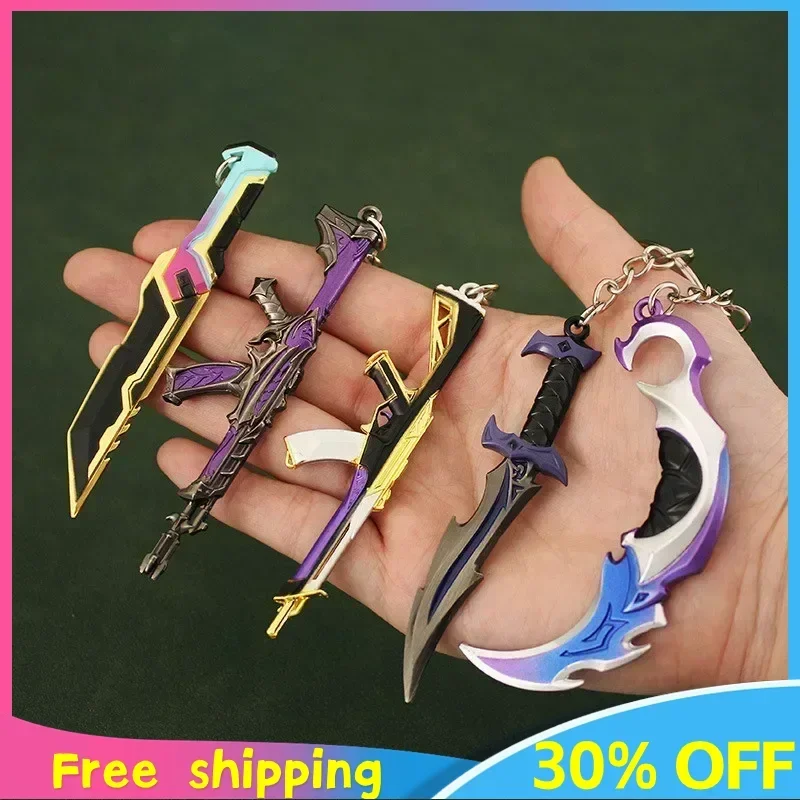 New Valorant Keychain Weapon Reaver VFX Vandal Karambit KnifeWarrior Weapons Elite Game Desktop Decorative Ornaments Gifts Toys