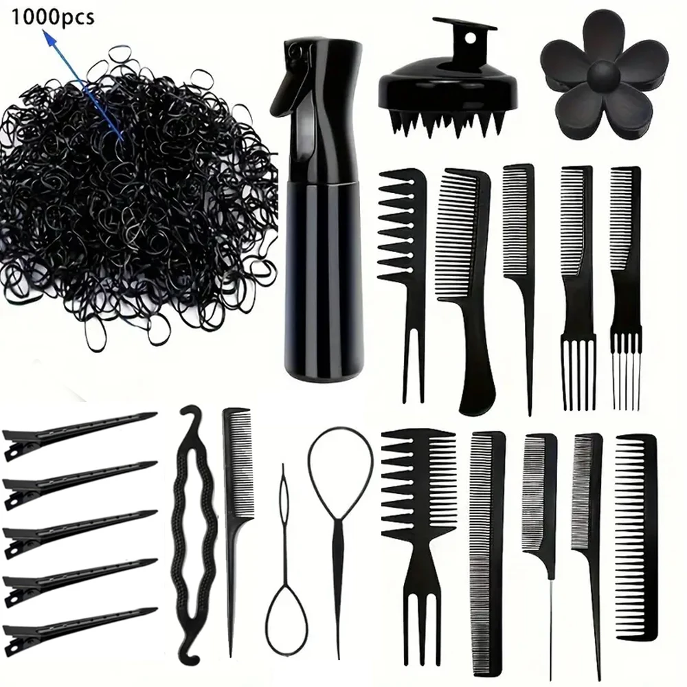 23pcs Set  Styling Hair Comb Hair Stylists Professional Styling Comb Set Variety Pack Great for All Hair Types & Styles