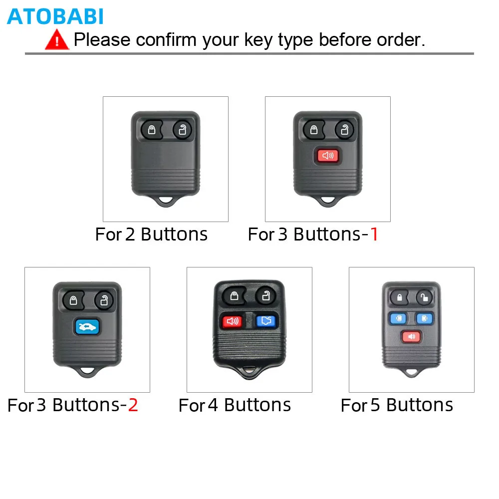 Leather Car Key Cover Bag For Ford Crown Victoria Focus Lincoln Aviator Navigator Mercury Mariner Mazda Pickup Remote Fobs Cases