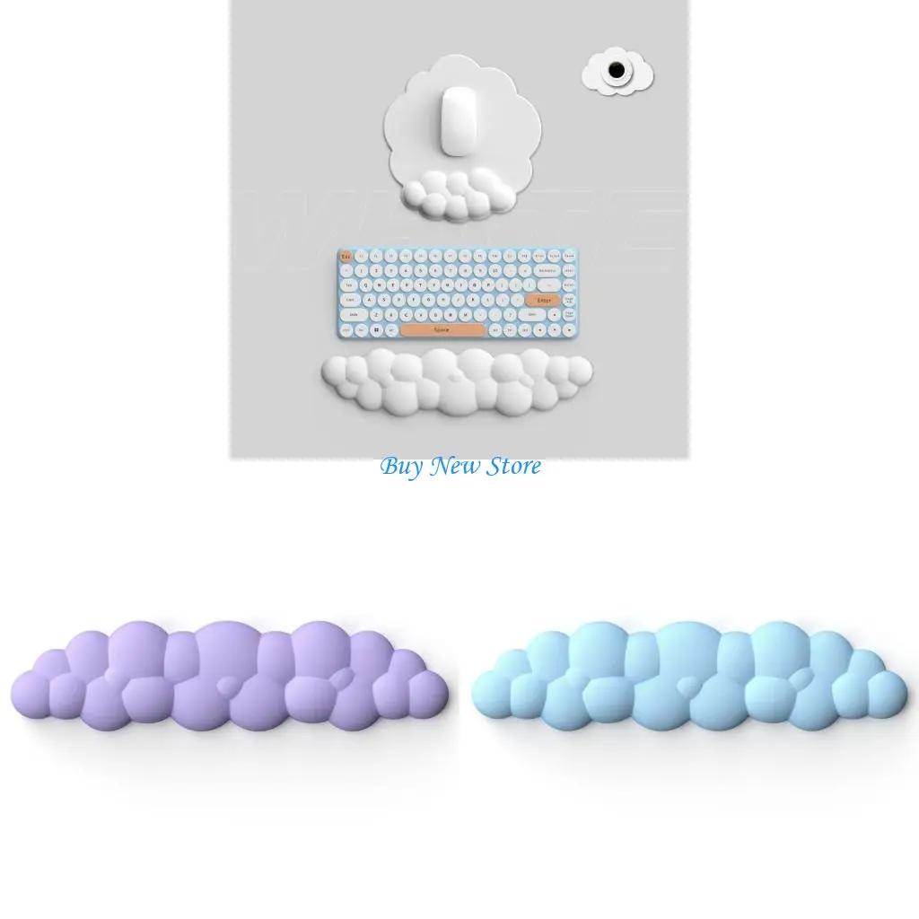 

20CE Wrist Rest Pad PU and Anti-Slip Rubber Base Memory Foam Keyboard Mousepad