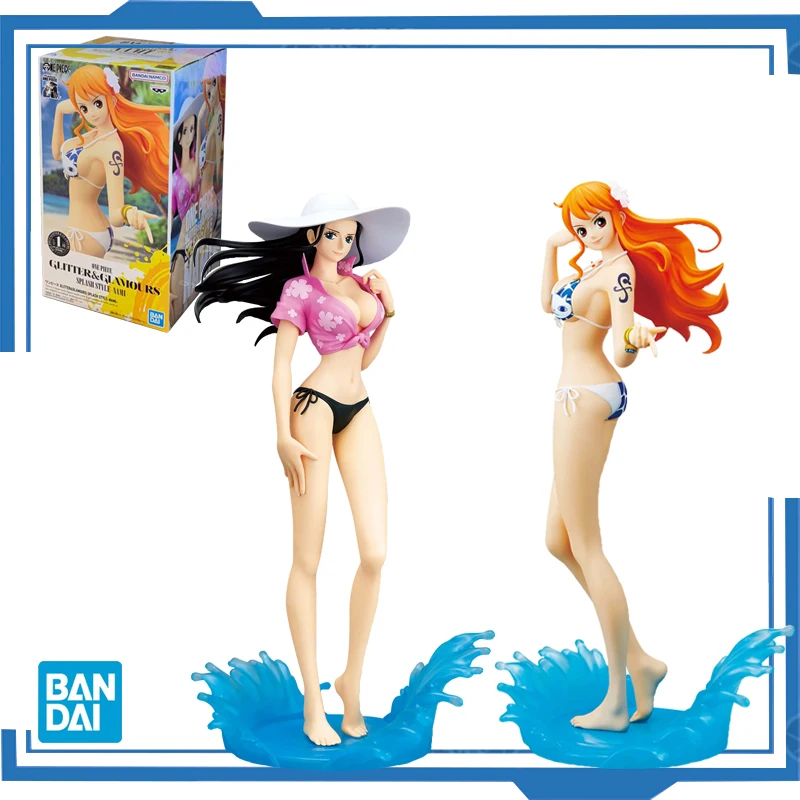 Bandai Original Banpresto Anime ONE PIECE SPLASH STYLE Nico Robin Nami PVC Action Figure Model Toy birthday christmas gift