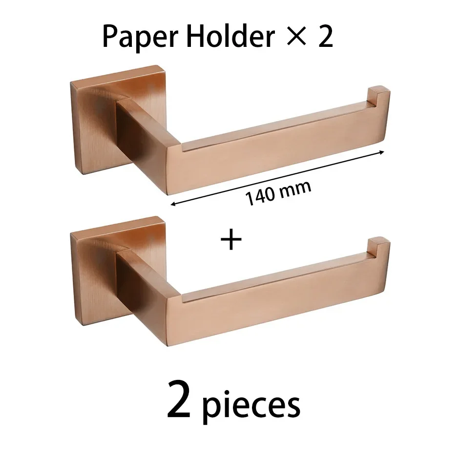 Geborsteld roségouden handdoekenrek, badjashaak, badkamerbeslagaccessoires