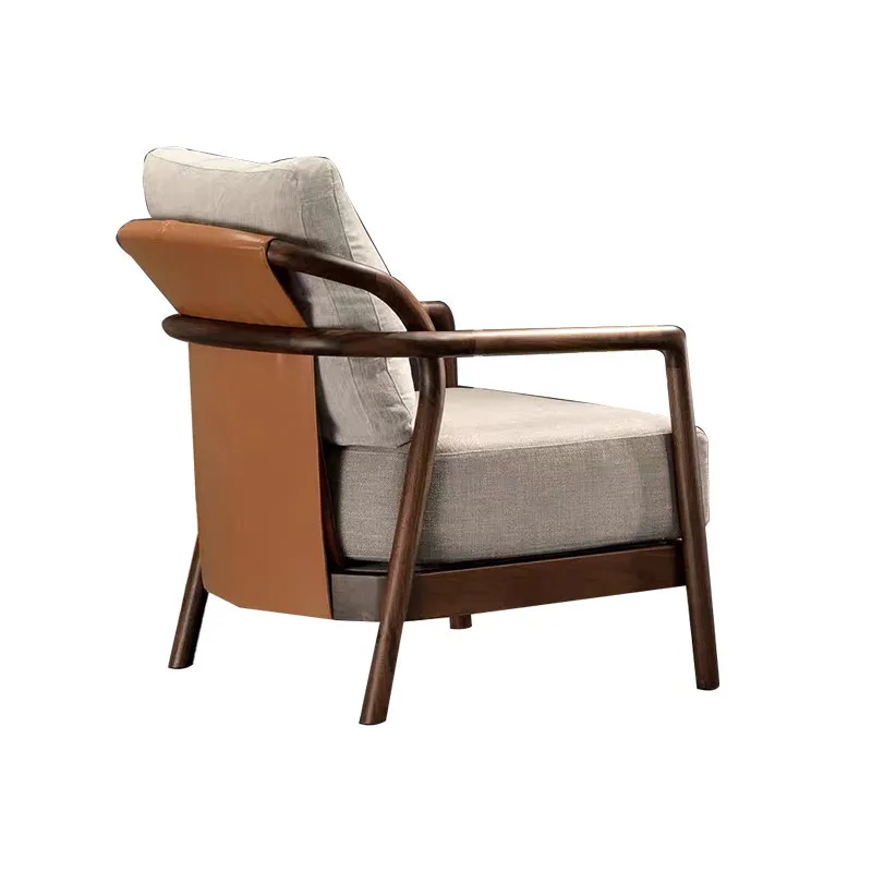 xx-New Chinese-style Black Walnut Leisure Chair Song-dynasty Aesthetic Zen-inspired Minimalism High-end Solid Wood Furniture^