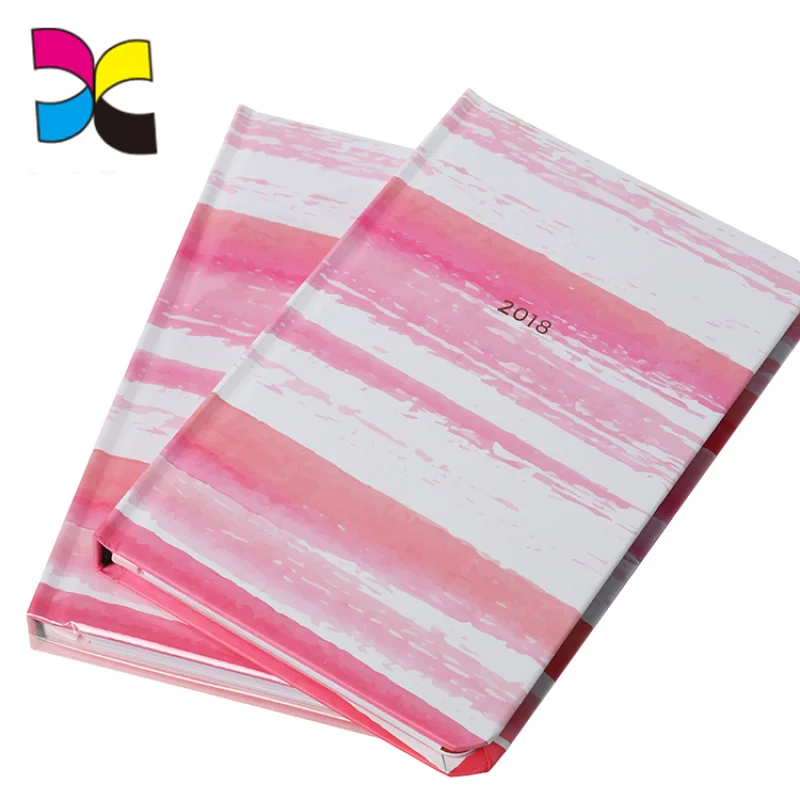 Personnalisé. A4 A5 B5 A6 taille bas prix usine fabrication impression couleur Journal relié cahier à couverture rigide