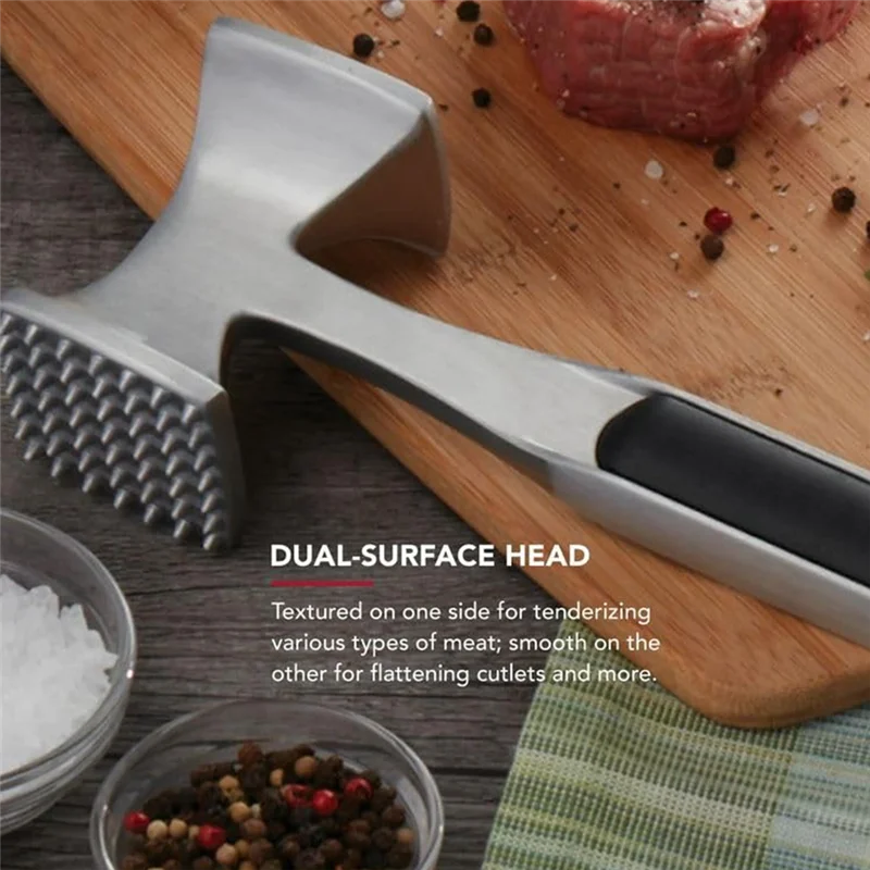 CHCH Hand Washed Gourmet Multi-Sided Meat Tenderizer For Pounding Meats, Nuts Shellfish, Includes Hang Hole For Easy Storage
