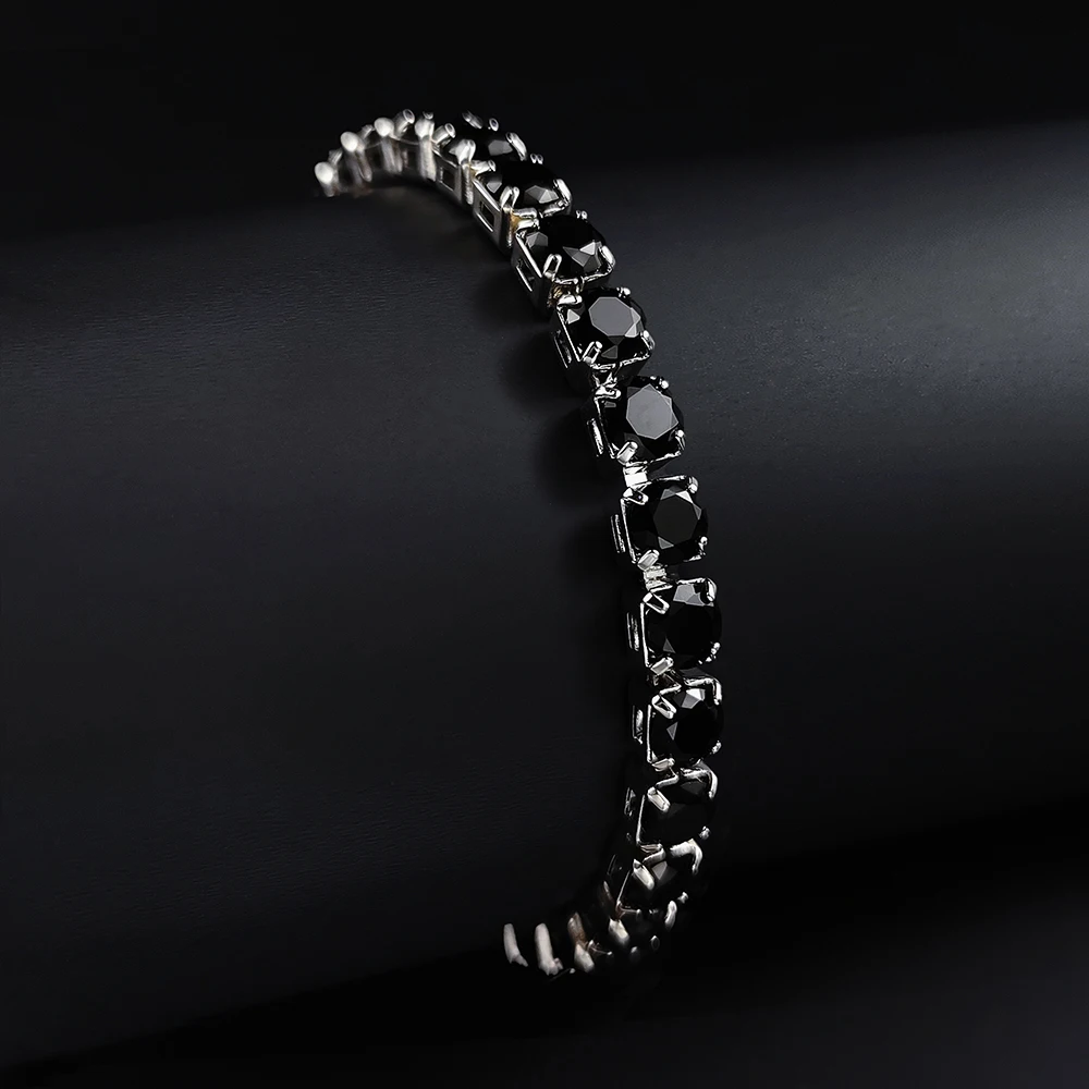 2024 New Arrival Luxury Round black color on hand Bracelet Bangle For Women Anniversary Gift Jewelry Bulk Sell S5787