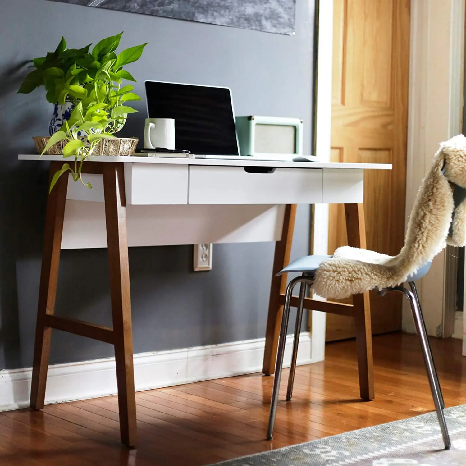Spot supply modern simple white computer home office computer desk creative